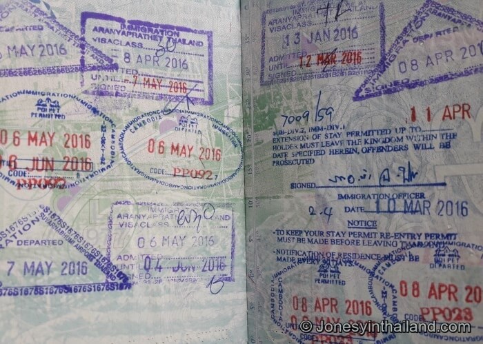 Thailand Immigration Stamps In Passport
