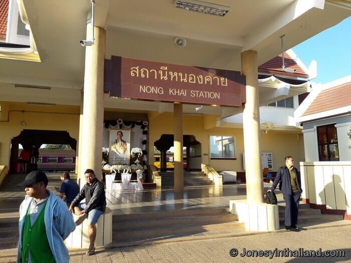 Outside Nong Khai Station And Tuk Tuk Drivers