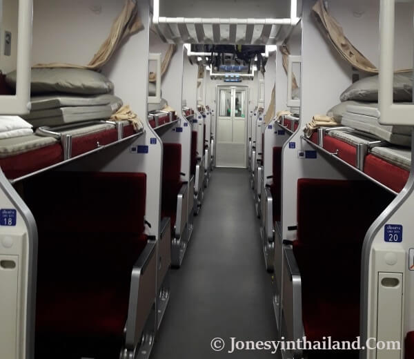 Inside Sleeper Carriage On Thailand Train