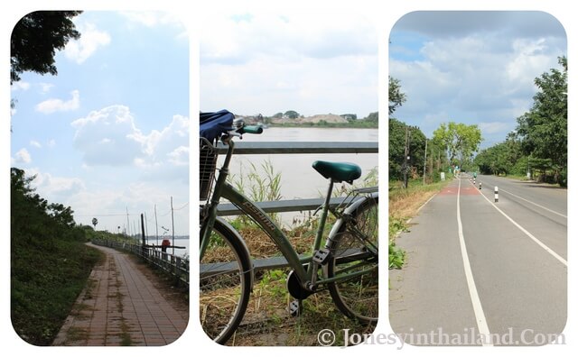 Collage Of Cycling In Nong Khai