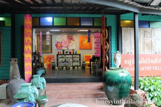 Outside An Art Room With Paintings And Artwork At Hua Hin Artist Village
