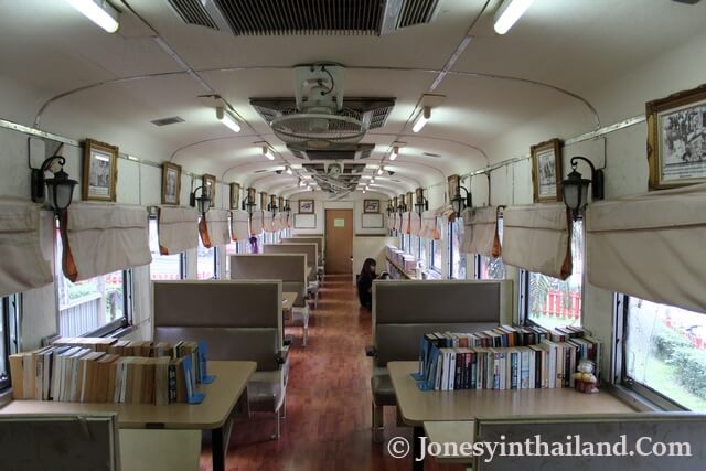 Inside The Train Carriage Library At Hua Hin Railway Station
