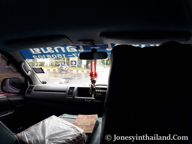 Inside Minivan Departing Hua Hin To Bangkok