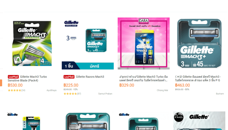 Gillette Mach3 Products At Lazada