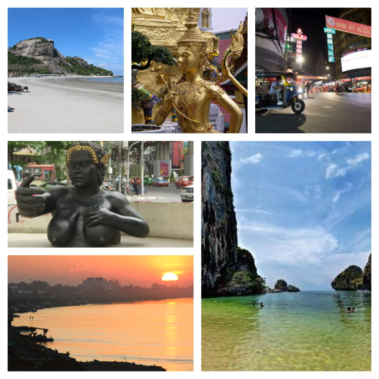 Collage Of Places To Travel In Thailand
