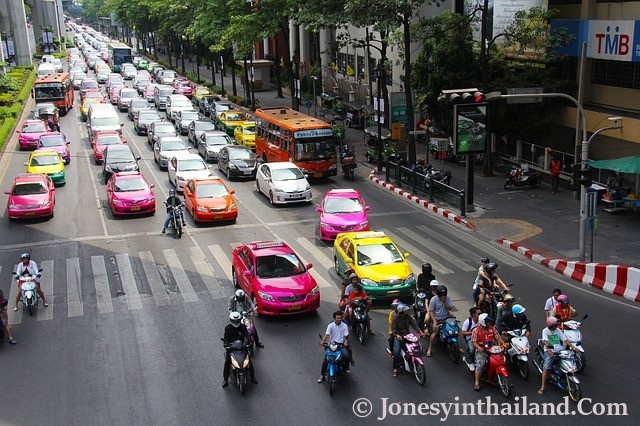 Bangkok Taxis On Sukhumvit Road