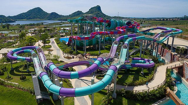 Aerial Picture Of Pattaya Ramayana Water Park Slides