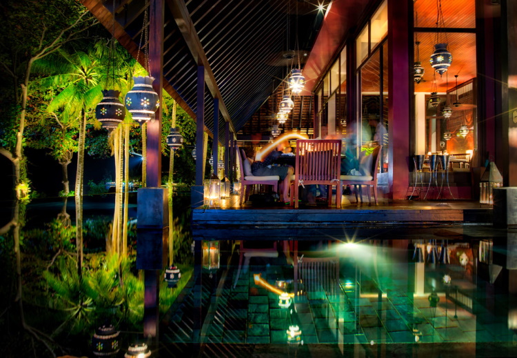 Outdoor Restaurant In Thailand With Water