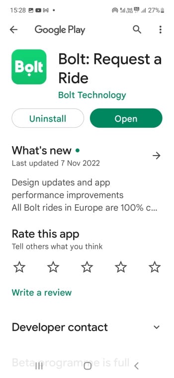 Screenshot Of Bolt Download App At Google Play Store