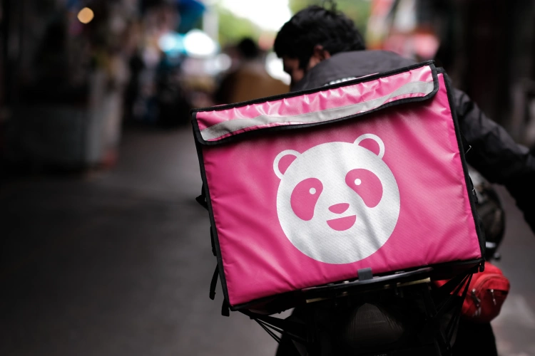 Foodpanda Motorbike In Thailand With Food Box On The Back