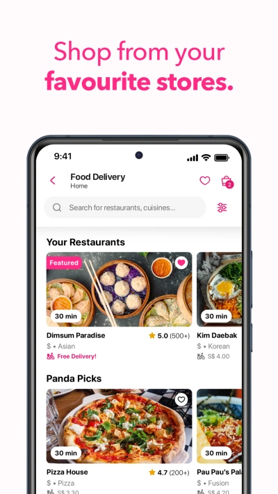 Picture Of The Foodpands App Open On A Mobile Phone