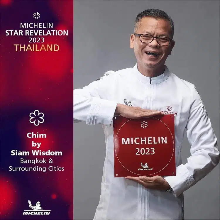 Chim By Siam Wisdom Chef With Michelin Star Revelation Award For 2023