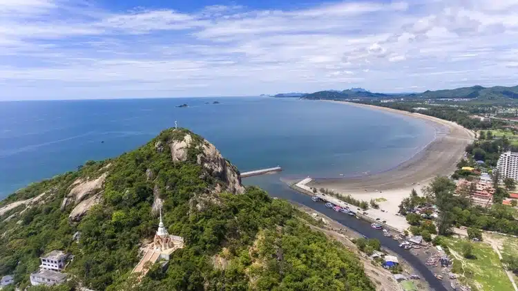Arial View Of Khao Takiab And Area With Beach In Hua Hin Thailand