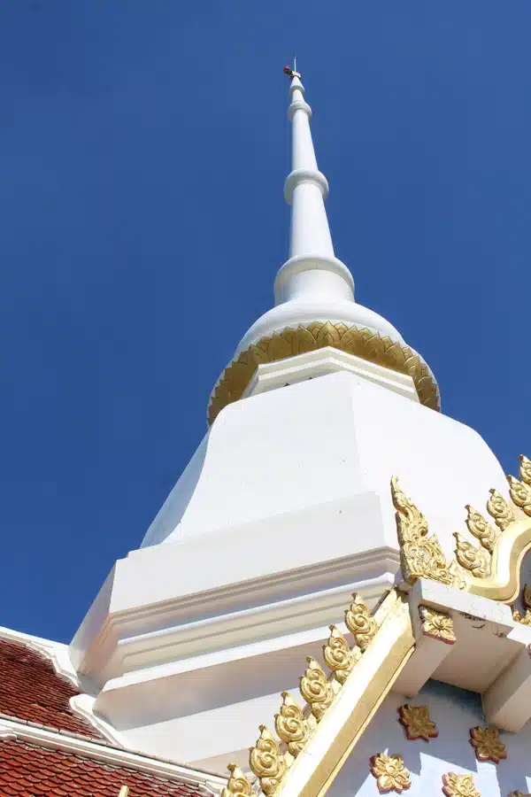 A View From Below The White Pagoda At Wat Khao Takiab In Hua Hin
