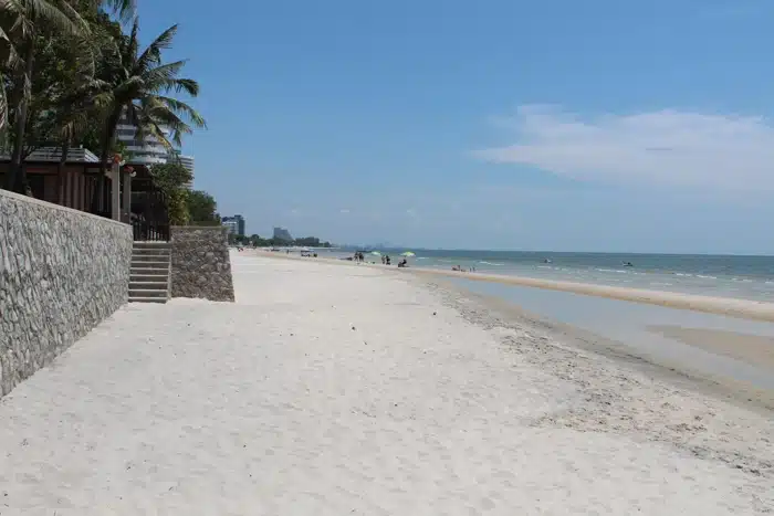 Quiet Area Of Hua Hin Beach With Not Many People
