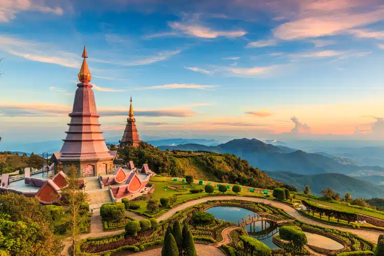 Doi Inthanon National Park Royal Pagoda In Chiang Mai Thailand