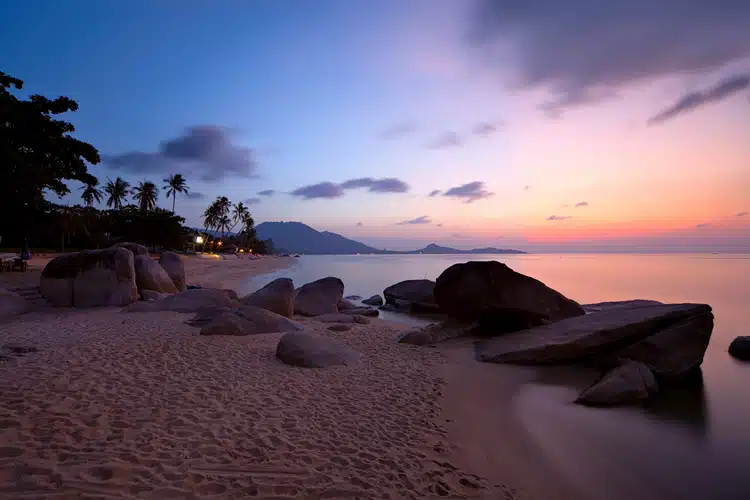 Sunrise At Lamai Beach Koh Samui In Thailand