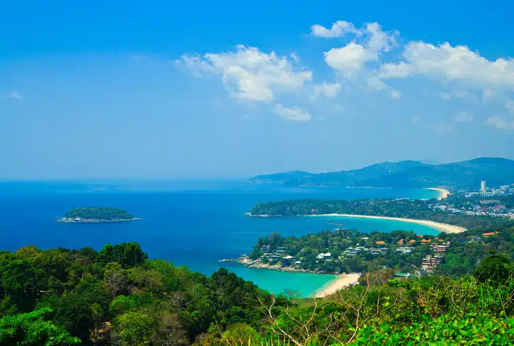 Viewpoint Of Phuket Bay And Beaches In Thailand