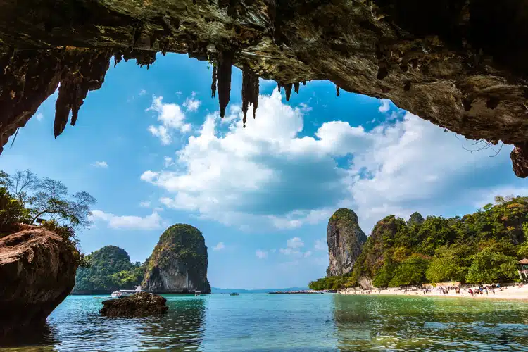 Small Cave View From Railay Beach Ao Nang Thailand